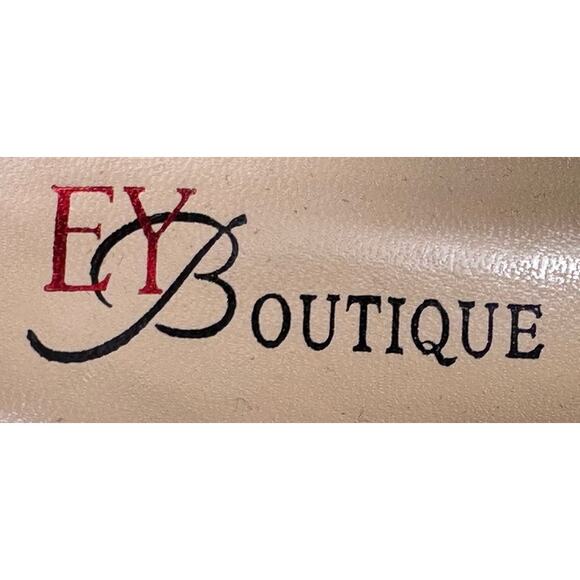 EY Boutique NWOT Leapard Print Open Toe Sling Back Chunky Heels T4708 7M - Picture 6 of 8